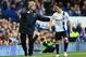 LIVERPOOL, ENGLAND - MAY 03: Manchester City Manager Manuel Pellegrini gives orders to Samir Nasri during the Barclays Premier League match between Everton and Manchester City at Goodison Park on May 3, 2014 in Liverpool, England. (Photo by Laurence Gr