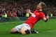 MANCHESTER, ENGLAND - MAY 06: James Wilson of Manchester United celebrates scoring the second goal during the Barclays Premier League match between Manchester United and Hull City at Old Trafford on May 6, 2014 in Manchester, England. (Photo by Alex Liv