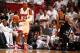 MIAMI, FL - MAY 6: Ray Allen #34 of the Miami Heat looks up court against the Brooklyn Nets in Game One of the Eastern Conference Semifinals of the 2014 NBA playoffs at American Airlines Arena in Miami, Florida on May 6, 2014. NOTE TO USER: User express