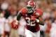 Jan 2, 2014; New Orleans, LA, USA; Alabama Crimson Tide linebacker C.J. Mosley (32) runs toward Oklahoma Sooners ball carrier during the second half of the Sugar Bowl at the Mercedes-Benz Superdome. Mandatory Credit: Chuck Cook-USA TODAY Sports