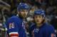 NEW YORK, NY - MAY 05: Rick Nash #61 of the New York Rangers and teammate Carl Hagelin #62
looks on during the game against the Pittsburgh Penguins in Game Three of the Second Round of the 2014 NHL Stanley Cup Playoffs at Madison Square Garden on May 5,