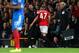 MANCHESTER, ENGLAND - MAY 06: Manchester United Caretaker Manager Ryan Giggs congratulates James Wilson as he is substituted during the Barclays Premier League match between Manchester United and Hull City at Old Trafford on May 6, 2014 in Manchester, En