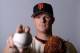 Feb 23, 2014; Scottsdale, AZ, USA; San Francisco Giants starting pitcher Matt Cain (18) poses for a photo during photo day at Scottsdale Stadium. Mandatory Credit: Joe Camporeale-USA TODAY Sports