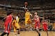 INDIANAPOLIS - MAY 5: Paul George #24 of the Indiana Pacers shoots against the Washington Wizards in Game One of the Eastern Conference Semi-Finals during the 2014 NBA Playoffs at Bankers Life Fieldhouse on May 5, 2014 in Indianapolis, Indiana. NOTE TO U
