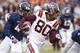 Nov 30, 2013; Charlottesville, VA, USA; Virginia Tech Hokies wide receiver Demitri Knowles (80) runs with the ball as Virginia Cavaliers linebacker Henry Coley (44) chases in the first quarter at Scott Stadium. Mandatory Credit: Geoff Burke-USA TODAY Spor