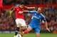 MANCHESTER, ENGLAND - MAY 06: Shinji Kagawa of Manchester United is challenged by David Meyler of Hull City during the Barclays Premier League match between Manchester United and Hull City at Old Trafford on May 6, 2014 in Manchester, England. (Photo by