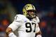 Dec 26, 2013; Detroit, MI, USA; Pittsburgh Panthers defensive lineman Aaron Donald (97) during the Little Caesars Pizza Bowl against the Bowling Green Falcons at Ford Field. Pittsburgh Panthers defeated Bowling Green Falcons 30-27. Mandatory Credit: Andre