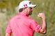 MARANA, AZ - FEBRUARY 20: Graeme McDowell of Northern Ireland reacts after his victory over Hideki Matsuyama of Japan 1 up during the second round of the World Golf Championships - Accenture Match Play Championship at The Golf Club at Dove Mountain on Fe