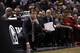 SAN ANTONIO, TX - MAY 6: Head coach Terry Stotts of the Portland Trail Blazers watches as his team is easily defeated by the San Antonio Spurs in Game One of the Western Conference Semifinals during the 2014 NBA Playoffs at the AT&T Center on May 6, 2014