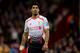 LONDON, ENGLAND - MAY 05: Luis Suarez of Liverpool looks on during the Barclays Premier League match between Crystal Palace and Liverpool at Selhurst Park on May 5, 2014 in London, England. (Photo by Jamie McDonald/Getty Images)
