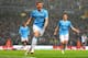 MANCHESTER, ENGLAND - MAY 07: Edin Dzeko of Manchester City celebrates scoring the opening goal during the Barclays Premier League match between Manchester City and Aston Villa at Etihad Stadium on May 7, 2014 in Manchester, England. (Photo by Michael R