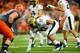 Dec 26, 2013; Detroit, MI, USA; Pittsburgh Panthers defensive lineman Aaron Donald (97) during the Little Caesars Pizza Bowl against the Bowling Green Falcons at Ford Field. Pittsburgh Panthers defeated Bowling Green Falcons 30-27. Mandatory Credit: Andre