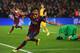 BARCELONA, SPAIN - APRIL 01: Neymar of Barcelona celebrates his goal during the UEFA Champions League Quarter Final first leg match between FC Barcelona and Club Atletico de Madrid at Camp Nou on April 1, 2014 in Barcelona, Spain. (Photo by Clive Rose/G