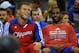 May 5, 2014; Oklahoma City, OK, USA; Los Angeles Clippers forward Blake Griffin (32) and Los Angeles Clippers guard Chris Paul (3) react to play in action against the Oklahoma City Thunder during the fourth quarter in game one of the second round of the 2