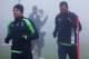 ENFIELD, ENGLAND - DECEMBER 11: Sandro (R) runs through a drill during Tottenham Hotspur training session ahead of their UEFA Europa League group match against FC Anji at Hotspur Way on December 11, 2013 in London, England. (Photo by Charlie Crowhurst/Get