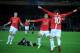 YOKOHAMA, JAPAN - DECEMBER 21: Cristiano Ronaldo of Manchester United congratulates team-mate Wayne Rooney during the FIFA Club World Cup Japan 2008 Final match between Manchester United and Liga De Quito at the International Stadium Yokohama on December