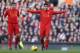 LIVERPOOL, ENGLAND - FEBRUARY 17: Luis Suarez of Liverpool with Steven Gerrard of Liverpool during the Barclays Premier League match between Liverpool and Swansea City at Anfield on February 17, 2013 in Liverpool, England. (Photo by Clive Brunskill/Get