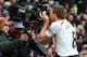 MANCHESTER, ENGLAND - MARCH 16: Steven Gerrard of Liverpool celebrates scoring the second goal by kissing the steadicam during the Barclays Premier League match between Manchester United and Liverpool at Old Trafford on March 16, 2014 in Manchester, Engl