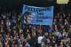 MANCHESTER, ENGLAND - MAY 07: Manchester City fans fly a flag for Manuel Pellegrini, manager of Manchester City during the Barclays Premier League match between Manchester City and Aston Villa at Etihad Stadium on May 7, 2014 in Manchester, England. (Pho