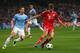 MANCHESTER, ENGLAND - OCTOBER 02: Thomas Muller of Muenchen battles with Matija Nastasic of Manchester City during the UEFA Champions League Group D match between Manchester City and FC Bayern Muenchen at Etihad Stadium on October 2, 2013 in Manchester,