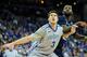 OMAHA, NE - FEBRUARY 16: Doug McDermott #3 of the Creighton Bluejays and JayVaughn Pinkston #22 of the Villanova Wildcats fights for position during their game at CenturyLink Center on February 16th, 2014 in Omaha, Nebraska. (Photo by Eric Francis/Getty I