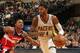 INDIANAPOLIS, IN - JANUARY 2: Paul George #24 of the Indiana Pacers drives against Bradley Beal #3 of the Washington Wizards on January 2, 2013 at Bankers Life Fieldhouse in Indianapolis, Indiana. NOTE TO USER: User expressly acknowledges and agrees that