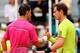 MADRID, SPAIN - MAY 08: Andy Murray of Great Britain shakes hands at the net after his straight sets defeat by Santiago Giraldo of Columbia in their third round match during day six of the Mutua Madrid Open tennis tournament at the Caja Magica on May 8,