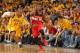 INDIANAPOLIS - MAY 5: John Wall #2 of the Washington Wizards moves the ball up-court against the Indiana Pacers in Game One of the Eastern Conference Semi-Finals during the 2014 NBA Playoffs at Bankers Life Fieldhouse on May 5, 2014 in Indianapolis, India