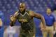 Virginia offensive tackle Morgan Moses at the NFL Scouting Combine.