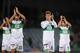 GETAFE, SPAIN - NOVEMBER 09: Domingo Cisma (#23) and Ruben Perez (#6) of Elche FC applaud their travelling supporters after they drew 1-1 against Getafe during the La Liga match between Getafe CF and Elche FC at Coliseum Alfonso Perez stadium on Novembe