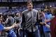 DALLAS, TX - MAY 2: Dirk Nowitzki #41 of the Dallas Mavericks enters the court before Game Six of the Western Conference Quarterfinals against the San Antonio Spurs during the 2014 NBA Playoffs on May 2, 2014 at the American Airlines Center in Dallas, Tex