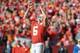 Oct 27, 2013; Kansas City, MO, USA; Kansas City Chiefs kicker Ryan Succop (6) celebrates after kicking a field goal the first half of the game against the Cleveland Browns at Arrowhead Stadium. Mandatory Credit: Denny Medley-USA TODAY Sports