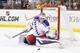 PITTSBURGH, PA - MAY 9: Goaltender Henrik Lundqvist #30 of the New York Rangers makes a pad save on a shot from the Pittsburgh Penguins in the second period in Game Five of the Second Round of the 2014 NHL Stanley Cup Playoffs on May 9, 2014 at CONSOL En
