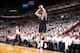 MIAMI, FL - MAY 8: Mirza Teletovic #33 of the Brooklyn Nets shoots the ball against the Miami Heat during Game Two of the Eastern Conference Semifinals of the 2014 NBA playoffs at American Airlines Arena in Miami, Florida on May 8, 2014. NOTE TO USER: Us
