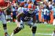 GAINESVILLE, FL - APRIL 9: Tackle Jon Halapio #67 of the Florida Gators sets for play during the Orange and Blue spring football game April 9, 2011 at Ben Hill Griffin Stadium in Gainesville, Florida. (Photo by Al Messerschmidt/Getty Images)