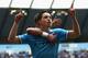 MANCHESTER, ENGLAND - MAY 11: Samir Nasri of Manchester City celebrates scoring the first goal during the Barclays Premier League match between Manchester City and West Ham United at the Etihad Stadium on May 11, 2014 in Manchester, England. (Photo by A