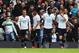 LONDON, ENGLAND - MAY 11: Emmanuel Adebayor (2nd right) of Tottenham Hotspur celebrates with team mates after scoring during the Barclays Premier League match between Tottenham Hotspur and Aston Villa at White Hart Lane on May 11, 2014 in London, England