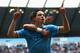 MANCHESTER, ENGLAND - MAY 11: Samir Nasri of Manchester City celebrates scoring the first goal during the Barclays Premier League match between Manchester City and West Ham United at the Etihad Stadium on May 11, 2014 in Manchester, England. (Photo by A