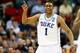 RALEIGH, NC - MARCH 21: Jabari Parker #1 of the Duke Blue Devils reacts in the second half against the Mercer Bears in the second round of the 2014 NCAA Men's Basketball Tournament at PNC Arena on March 21, 2014 in Raleigh, North Carolina. (Photo by Str