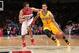 WASHINGTON, DC - MAY 11: George Hill #3 of the Indiana Pacers handles the ball against the Washington Wizards in Game Four of the Eastern Conference Semifinals at Verizon Center on May 11, 2014 in Washington, DC. NOTE TO USER: User expressly acknowledges