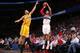 INDIANAPOLIS, IND - MAY 9: Bradley Beal #3 of the Washington Wizards shoots the ball against the Indiana Pacers in Game Three of the Eastern Conference Semi-Finals during the 2014 NBA Playoffs at the Verizon Center on May 9, 2014 in Washington, DC. NOTE