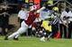 Nov 7, 2013; Stanford, CA, USA; Stanford Cardinal linebacker Shayne Skov (11) extends for a tackle against Oregon Ducks running back De'Anthony Thomas (6) with safety Jordan Richards (8) forcing a fumble and recovering the ball during the second quarter a