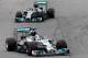 MONTMELO, SPAIN - MAY 11: Lewis Hamilton of Great Britain and Mercedes GP leads Nico Rosberg of Germany and Mercedes GP during the Spanish Formula One Grand Prix at Circuit de Catalunya on May 11, 2014 in Montmelo, Spain. (Photo by Clive Mason/Getty Ima