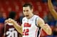 ATLANTA, GA - MARCH 13: Marshall Henderson #22 of the Mississippi Rebels reacts after hitting a three-point basket against the Mississippi State Bulldogs during the second round of the SEC Men's Basketball Tournament at Georgia Dome on March 13, 2014 in