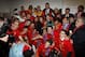 JOHANNESBURG, SOUTH AFRICA - JULY 11: Princess Letizia, Queen Sofia of Spain and Spanish football team celebrates the victory in the Spanish dressing room after Spanish football tam won the 2010 FIFA World Cup at Soccer City Stadium on July 11, 2010 in Jo