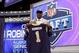 May 8, 2014; New York, NY, USA; Greg Robinson (Auburn) poses with a jersey after being selected as the number two overall pick in the first round of the 2014 NFL Draft to the St. Louis Rams at Radio City Music Hall. Mandatory Credit: Adam Hunger-USA TODAY