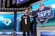 May 8, 2014; New York, NY, USA; Blake Bortles (Central Florida) poses for a photo with commissioner Roger Goodell after being selected as the number three overall pick in the first round of the 2014 NFL Draft to the Jacksonville Jaguars at Radio City Musi