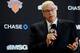 NEW YORK, NY - MARCH 18: Phil Jackson answers questions during the press conference to introduce him as President of the New York Knicks at Madison Square Garden on March 18, 2014 in New York City. (Photo by Maddie Meyer/Getty Images)