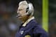St. Louis Rams coach Mike Martz watches play against the Tampa Bay Buccaneers October 18, 2004 at the Edward Jones Dome in St. Louis. The Rams defeated the Bucs in a Monday Night Football game on ABC. (Photo by Al Messerschmidt/Getty Images)