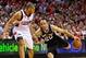 May 12, 2014; Portland, OR, USA; San Antonio Spurs guard Manu Ginobili (20) drives past Portland Trail Blazers forward Nicolas Batum (88) during the second quarter in game four of the second round of the 2014 NBA Playoffs at the Moda Center. Mandatory Cre